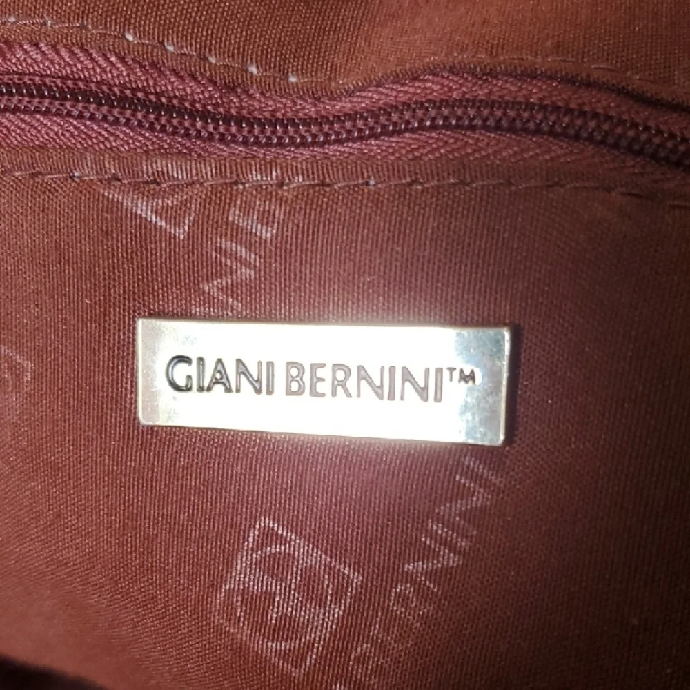 Gianni BERNINI Brown Large  leather Tote Bag Double Zipper